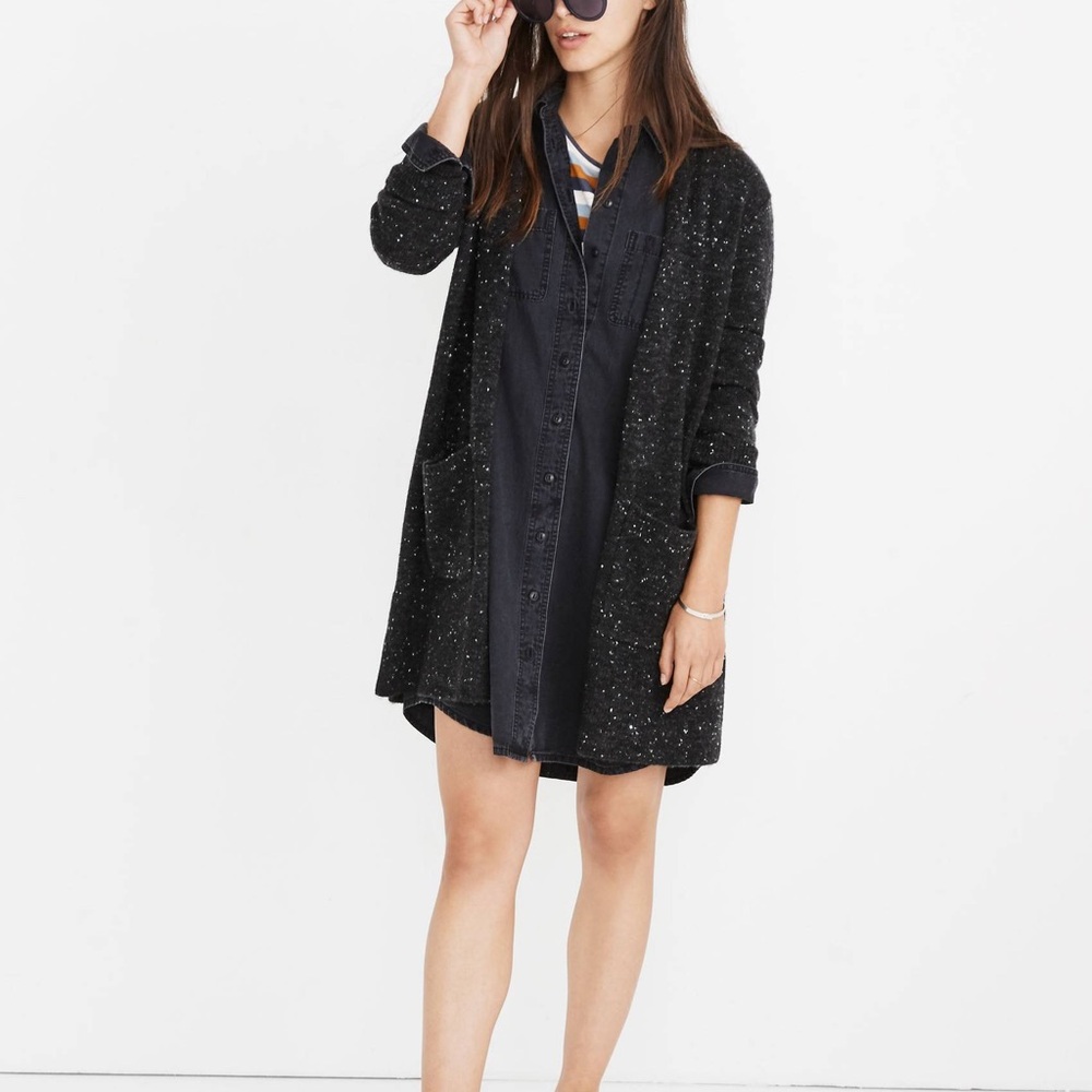 Madewell Donegal Kent Cardigan Sweater‎ Coziest Yarn, Slouchy Fit, Patch Pockets